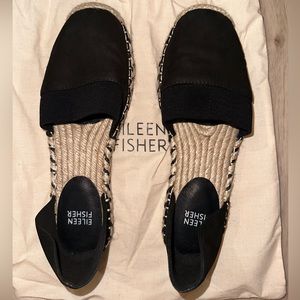 Eileen Fisher Black espadrilles Size 6
